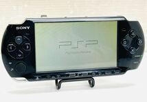 動作品 SONY ソニー PSP 3000 PSP-3000 ピアノブラック PlayStation Portable プレイステーションポータブル 新品バッテリー付き (G39)_画像1