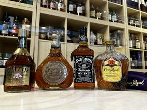  whisky all sorts ( Johnny War car swing, Jack Daniel,katisa-k, Crown royal 1982) 4 pcs set 50620.24,508115.130