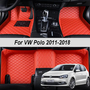 大人気 車のフロアマット vwフォルクスワーゲン ポロセダン 2011 2012 2013 2014 2015 2018 革カーペット 敷物 足パッドアクセサリー