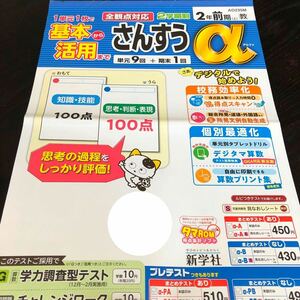 2887 さんすうa 2年 アルファ 新学社 算数 小学 ドリル 問題集 テスト用紙 教材 テキスト 家庭学習 計算 漢字 過去問 ワーク 勉強 非売品