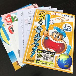 3081 なつのスキルアップ 1年 日本標準 M4109 国語 算数 小学 ドリル 問題集 教材 テキスト 解答 家庭学習 計算 漢字 過去問 ワーク 勉強