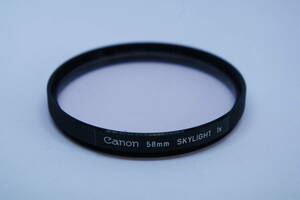 Canon キヤノン SKYLIGHT 1× 58mm スカイライト レンズフィルター　■JHC4