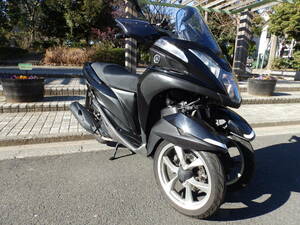 ★側vehicleincluded登録無料！★四輪普免OK！トリCity125 (SE82J) BlackColorTwo tone 走7509km 鍵2(内1スペアキー) ナックルガード メットホルダー他