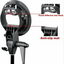 【送料無料】Godox S-型 ブラケット/ブラケットマウント 角度調整可/ホルダー Bowensマウント付 ストロボ/フラッシュ【並行輸入品】(A16)_画像3