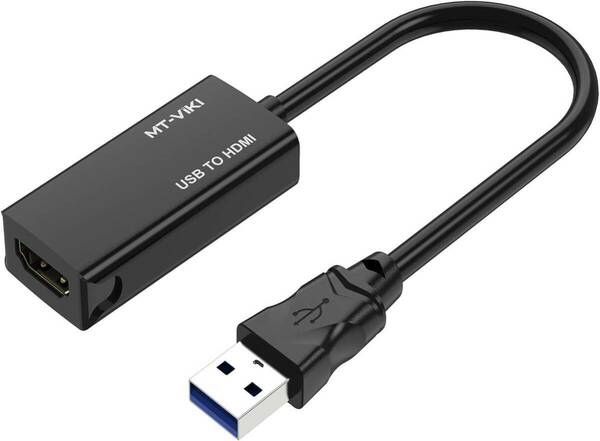【訳有 送料無料】MT-VIKI USB 3.0-HDMIアダプタ USB 3.0-HDMIオス-メスアダプタ 1080P対応 Mac OS Windows 10/8.1/8/7 (単一方向)(A171)
