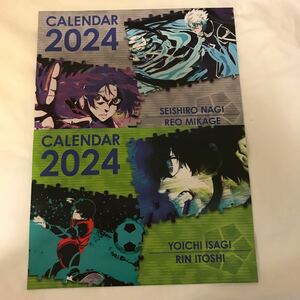 送料込：ブルーロック くら寿司 2024年カレンダー 2種 潔世一 糸師凛 御影玲王 凪誠士郎 2023年12月～ オリジナル コラボキャンペーン 