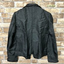 Gabardine K.T ギャバジン K.T レディース 麻 シルク テーラード ジャケット カーキ 11 きれいめ 光沢感_画像5