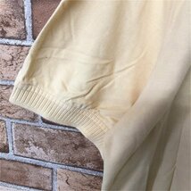 L.L.Bean エルエルビーン メンズ リブ 切替 定番 ベーシック 半袖ポロシャツ L 黄色 クリームイエロー 綿 大きいサイズ オーバーサイズ_画像4
