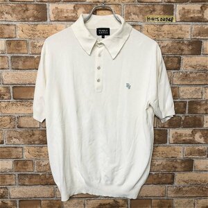 PEARLY GATES パーリーゲイツ メンズ ゴルフ ロゴ ワンポイント刺繍 定番 半袖 ポロシャツ 5 オフホワイト 白