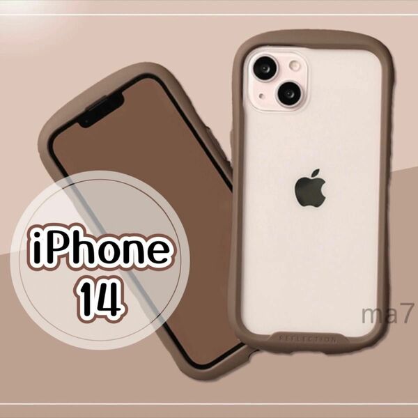 iphoneケース iphone14 クリア 韓国 スマホ iPhone ケース 可愛い 人気 ブラウン 茶色 アイフォン 14