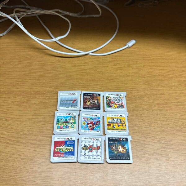 Nintendo 3DSマリオカート7 モンスターハンター、大乱闘スマッシュブラザーズ、スーパーマリオ2、マリオパーティーソフト