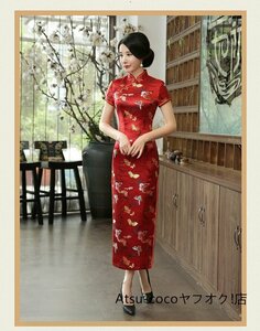  China dress long sexy China dress large size floral print dress long height *6 color /S~3XL size selection /1 point 