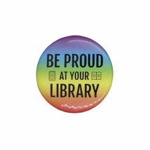 BE PROUD AT YOUR LIBRARY 缶バッチ 文字 英語 缶バッジ ピンバッジ ピンバッチ_画像1