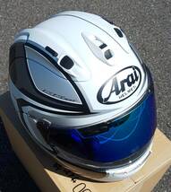 Arai アライ RX-7X MAZE メイズ XL(61～62)サイズ プロシェード ミラーブルー ロングバイザー付 ピンロックシート付_画像2