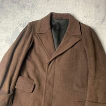極希少 30s 40s Vintage ウールコート チェスターコート 比翼 裏地モールスキン ブラウン 3つボタン_画像2