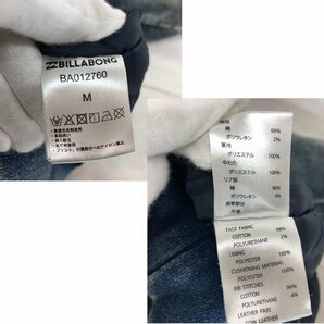 BILLABONG ビラボン インディゴ ベロア ウォッシュド 中綿ジャケット SIZE: M メンズ MH632024051001の画像10