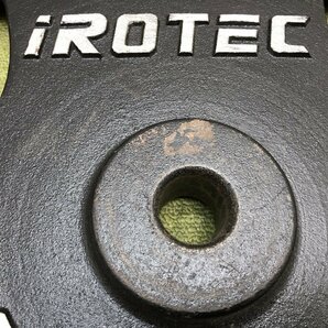 IROTEC アイロテック アイアン プレート 20kg×2 総重量40kg 穴径28ｍｍ ウェイトプレート トレーニングギア ホームジム 筋トレ Y05039Iの画像7