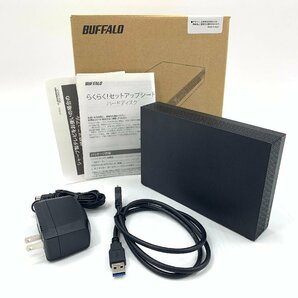 美品♪バッファロー BUFFALO 外付けHDD 据え置きHDD 4TB ファンレス USB3.1 Gen1(USB3.0) Mac対応 テレビ録画対応 HD-AD4U3 04174Nの画像1