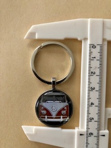かわいい！VW ワーゲンBus　TYPE2柄　Key holder　送料サービス！　週末の200円引きCooポン使用可能な時に落札しましょう！