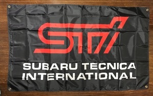  бесплатная доставка!. часть магазин .! off ..! STI Logo баннер флаг флаг обычный размер Subaru Legacy Levorg Impreza 