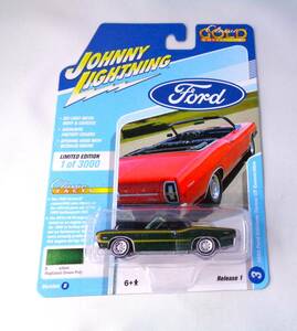 ◆JOHNNY LIGHTNING　ジョニーライトニング　1/64　1968 Ford Fairlane Torino GT Convertible　Highland Green Poly　フォード