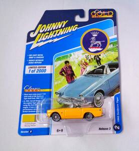 ◆JOHNNY LIGHTNING　ジョニーライトニング　1/64　1965 Sunbeam Tiger　Racing Yellow　サンビーム タイガー