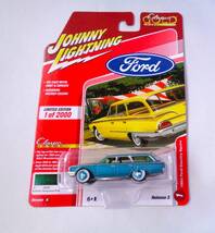 ◆JOHNNY LIGHTNING　ジョニーライトニング　1/64　1960 Ford Country Squire　Turquoise Poly　フォード カントリースクワイア_画像1