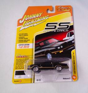 ◆JOHNNY LIGHTNING　ジョニーライトニング　1/64　1987 Chevy Monte Carlo SS　Black　シェビー モンテカルロ　ブラック