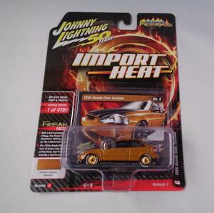 ◆JOHNNY LIGHTNING　ジョニーライトニング　1/64　1996 Honda Civic Custom　Golden Copper Metallic　ホンダ シビック カスタム