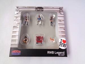 アメリカンジオラマ　1/64　RWB Legend　AD-2407　フィギュア　小物　セット　Greenlight/Autoworldにも