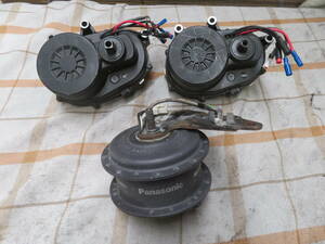 U-406* bicycle motor?*3 point set *Panasonic etc*COMPACT HUB MOTOR* parts / parts * part removing * junk 