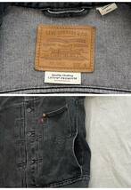 希少 LEVI'S PREMIUM 先染めブラック デニムジャケット 後染めブラック デニムパンツ ジーンズ リーバイス 501 506xx ファースト 1st w30 S_画像4