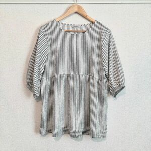 【新品未使用】しまむら hareiro チュニック ストライプ L