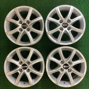 MAK プジョー用 社外アルミホイール 15x6.5J+38 108-4H 中古品4本【732】