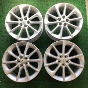 レクサス CT 純正アルミホイール17×7J+45 100-5H 再塗装シルバー4本【742】