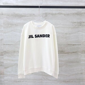 新品☆JIL SANDER ジルサンダー Logo Long Sleeve tee 長袖シャツ WHITE 白 ロンT フロントロゴ シャツ size M 男女兼用