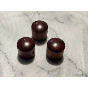 ギター&ベース　ウッドノブ　ブラウン　6mm　3個　未使用品