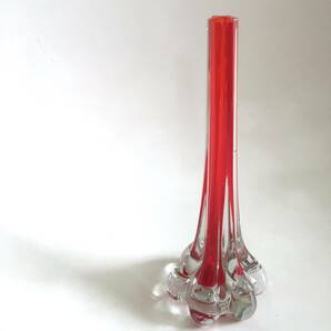 ◆ビンテージ ガラス製 花器 花瓶 検 昭和レトロ 北欧 ロケットの画像3