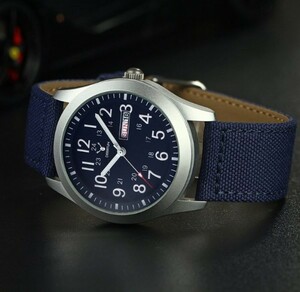 ■□■ セール ■□■ 新品 ミリタリー デザイン 腕時計 青 ブルー 30m防
