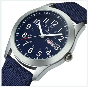 ■□■ セール ■□■ 新品 ミリタリー デザイン 腕時計 ブルー 青 30m防