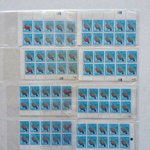 【キジバト】62円切手 10枚ブロック×8 カラーマーク 大蔵省銘版の画像1