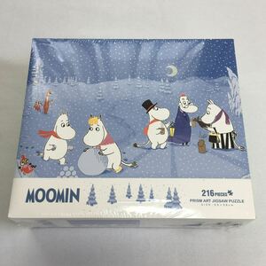 [ 未開封品 ] MOOMIN 216 PIECES PRISM ART JIGSAW PUZZLE 62-17 楽しい冬のムーミン谷 やのまん ジグソーパズル 廃盤 未使用 パズル 光