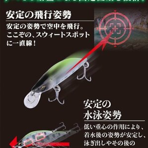 【送料185円】※訳あり※ 渓流ミノー セット トラウトルアー ヘビーシンキング ルアー 50mm 5.3g 5個 渓流ルアー 50Mo-A5-の画像5