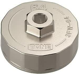 トネ(TONE) オイルフィルターレンチ(カップ形) 3FW-64 差込角9.5mm(3/8&#34;) φ6