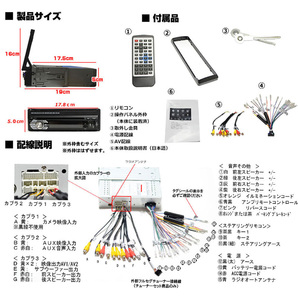 地デジCPRM対応 1DINインダッシュ７インチタッチパネル DVDプレーヤー スマホ連動 ラジオUSB SD 動画 音楽再生 外部入出力1din【一年間保証の画像7