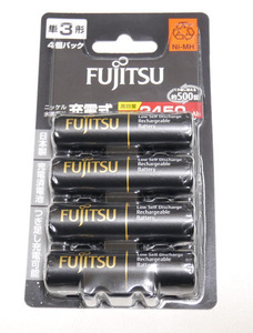 新品 富士通 ニッケル水素電池 高容量タイプ HR-3UTHC FUJITSU 充電池 単3形 4本パック 1.2V min.2,450mAh FDK 充電式