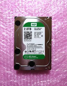 Western Digital WD20EZRX 2TB HDD 2台セット 使用時間49,110時間 WD Green