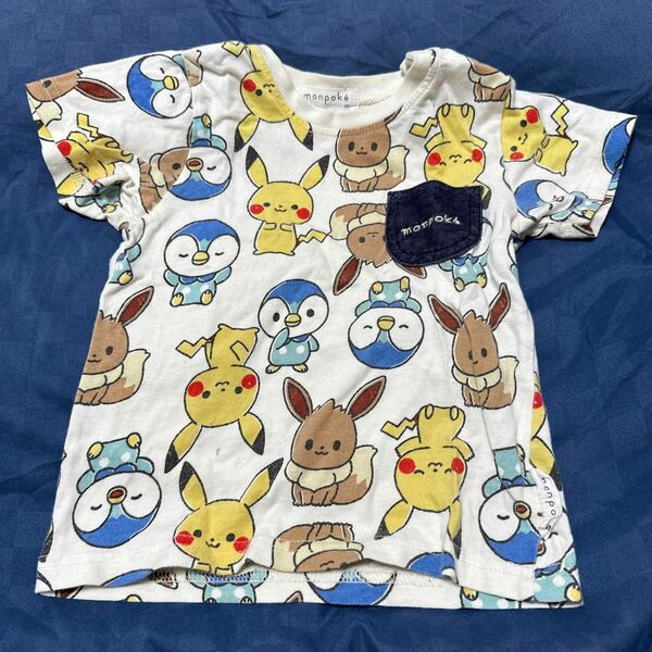 半袖Tシャツ モンポケ ポケモン ピカチュウ イーブイ ポッチャマ 95