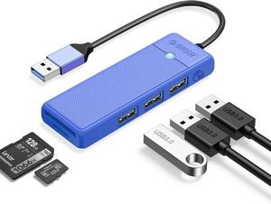 USBハブ 3*USB3.0 SD&TFカードスロット 5Gbps高速転送