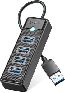 USBハブ USB3.0 4ポート バスパワー 5Gbps高速転送 軽量